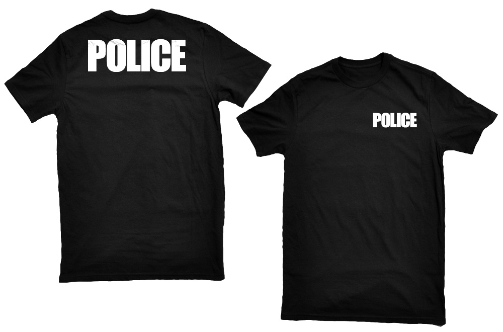 POLICE Sheriff Event Security Staff Military SWAT 2 Sided - Premium T-Shirt